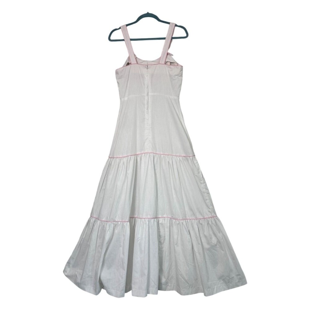 Vintage Young Edwardian Prairie Dress Cottagecore Boho Maxi White Size 11 = S-XS - Picture 8 of 10